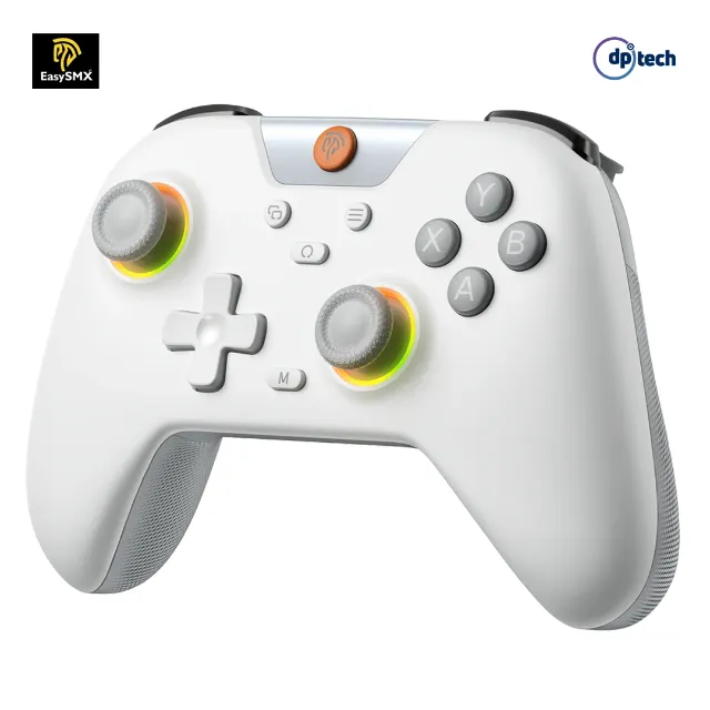Controle EasySMX X05, Hall Effect, Tri-Mode, Branco-Pérola -Entrega Grátis-