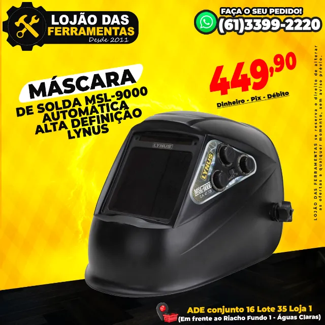Máscara De Solda Automática Alta Definição Msl-9000 Lynus