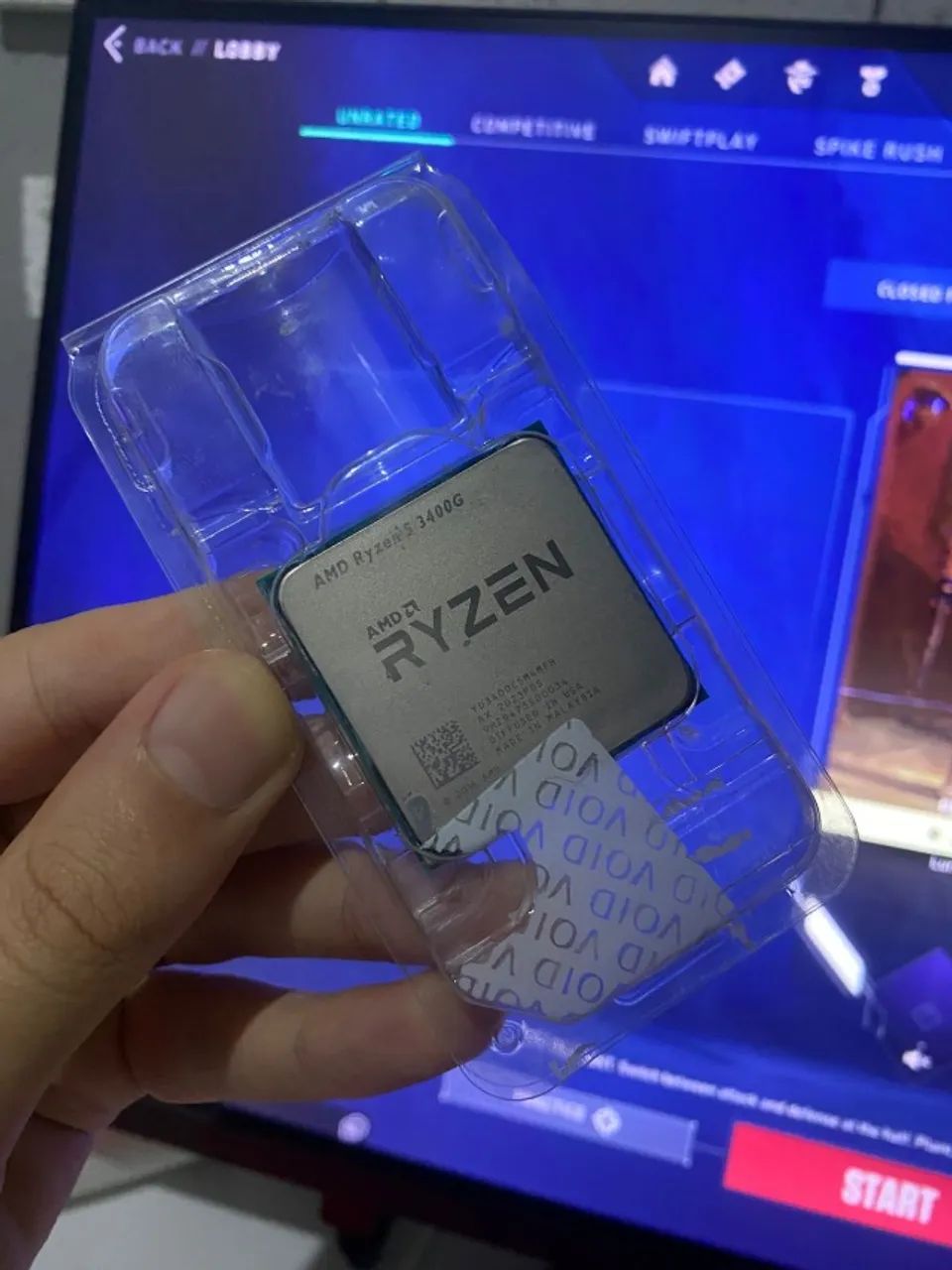 Processador Ryzen 5 3400g Com video integrado 