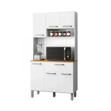 Sofisticação e Praticidade: Kit Cozinha Sofia Carvalho/Oak/Off White - Em Oferta  - Foto 2