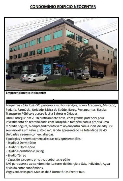 Apartamentos Studio, 1 e 2 Dormitórios - A Partir de 89 Mil - Forquilhas | São José - SC