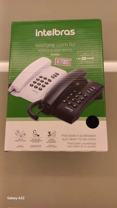 Telefone com fio Intelbras com nota - Novo