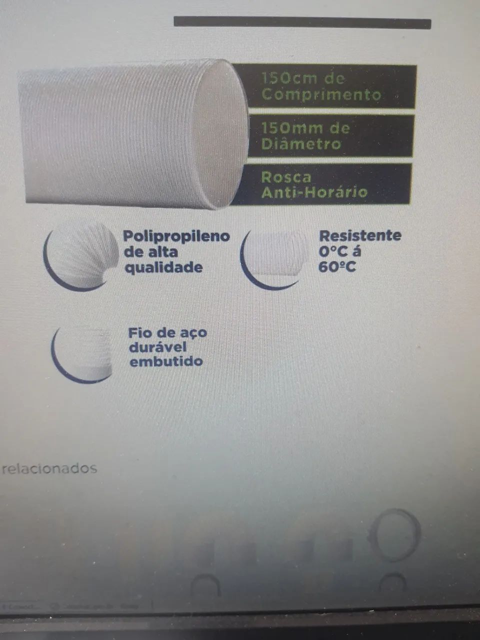 Duto de ar condicionado portatil philco 12000f5 unidade - Foto 2