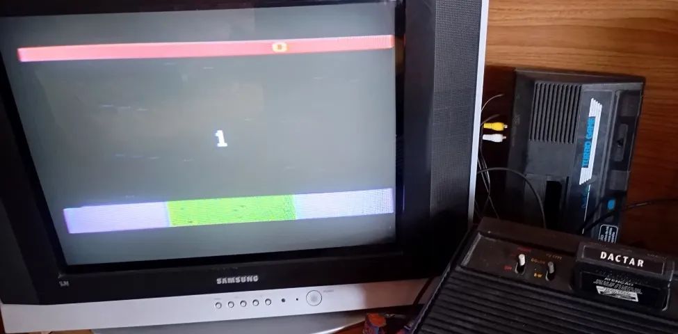 Cartucho Atari 4x1 Dactar Mission 3.000 A.D Q'Bert Cosmik Ark Megaforce - Foto 3