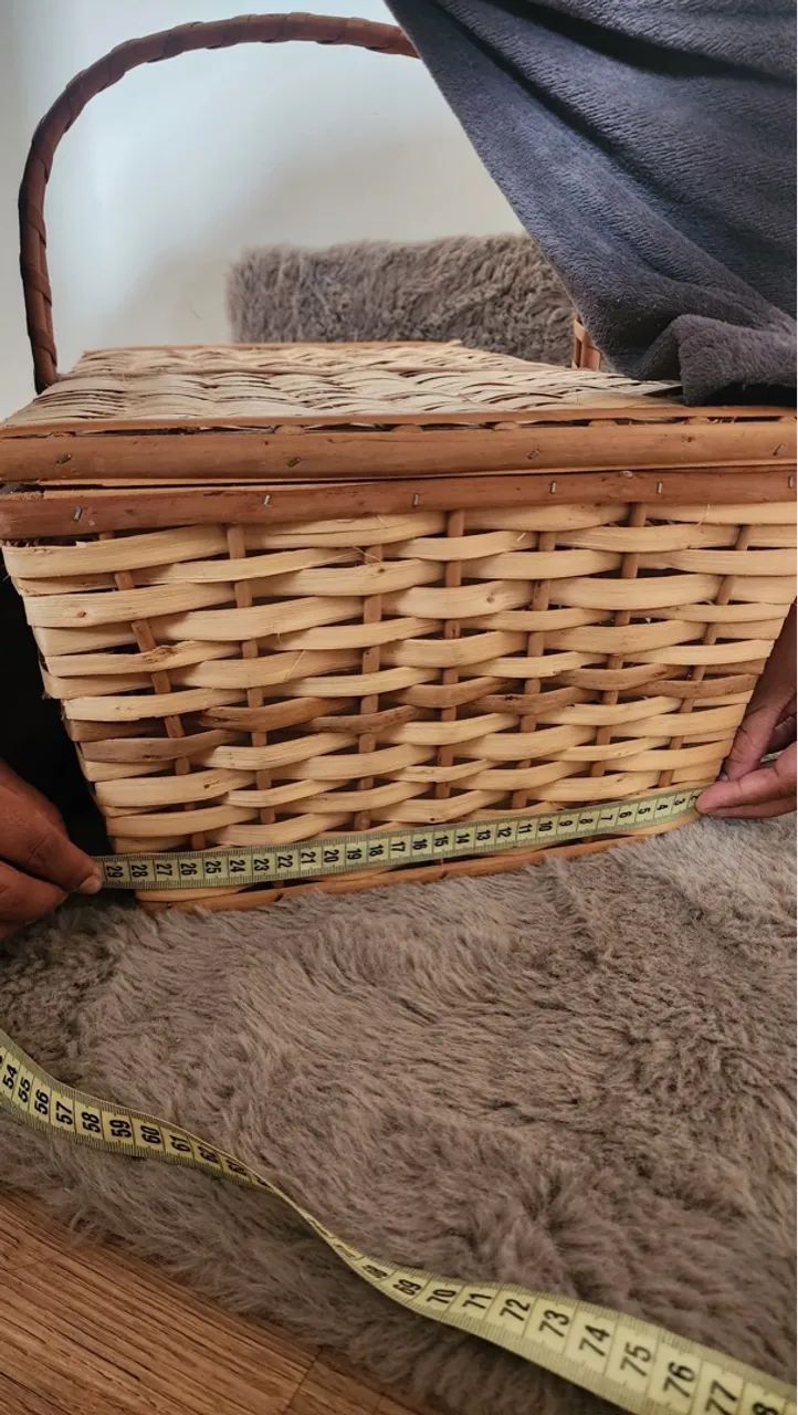 Cesto de Piquenique em Vime - Foto 4
