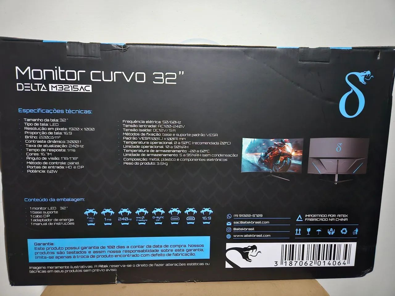 Monitor gamer Aitek64168572788995124