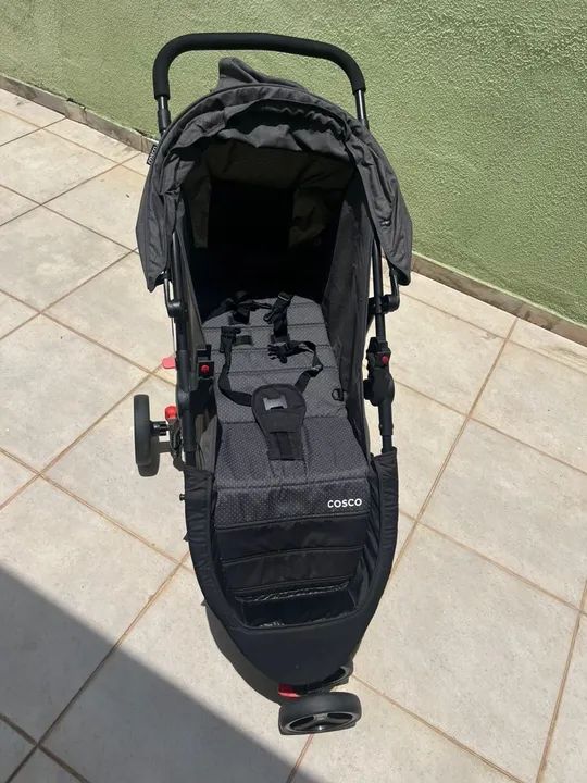 Carrinho de bebê Cosco - Preto - Usado - Foto 2