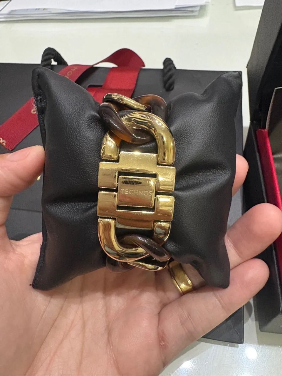 Relógio Technos Feminino Com Pulseira De Elos Mista De Aço E Acetato 2115TUT/1M - Foto 4