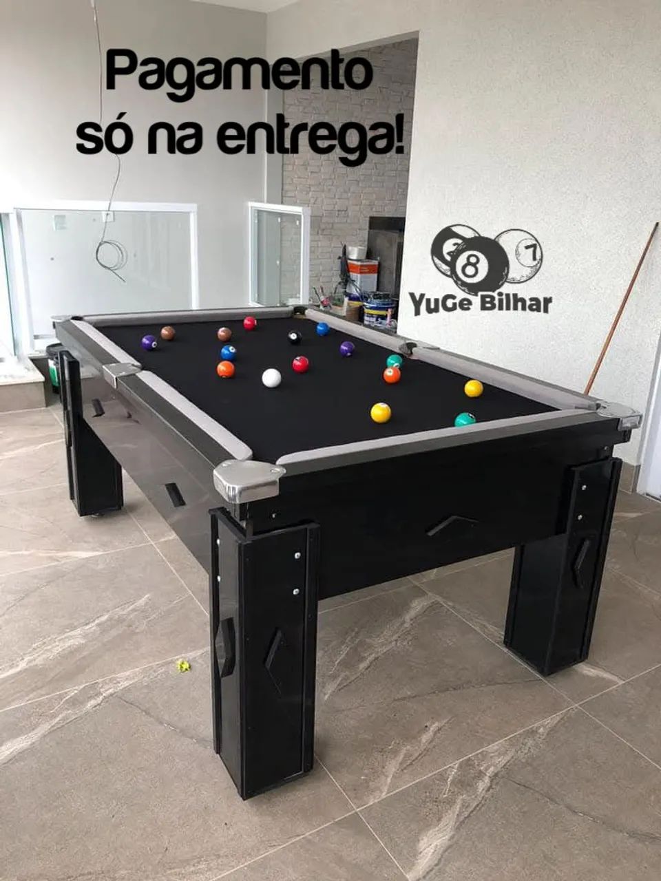 Mesa de sinuca residencial pagamento só na entrega 