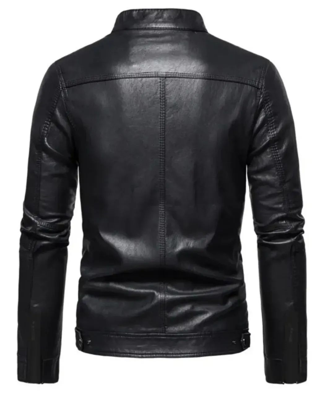 Jaqueta de couro masculina slim resistente - Foto 3