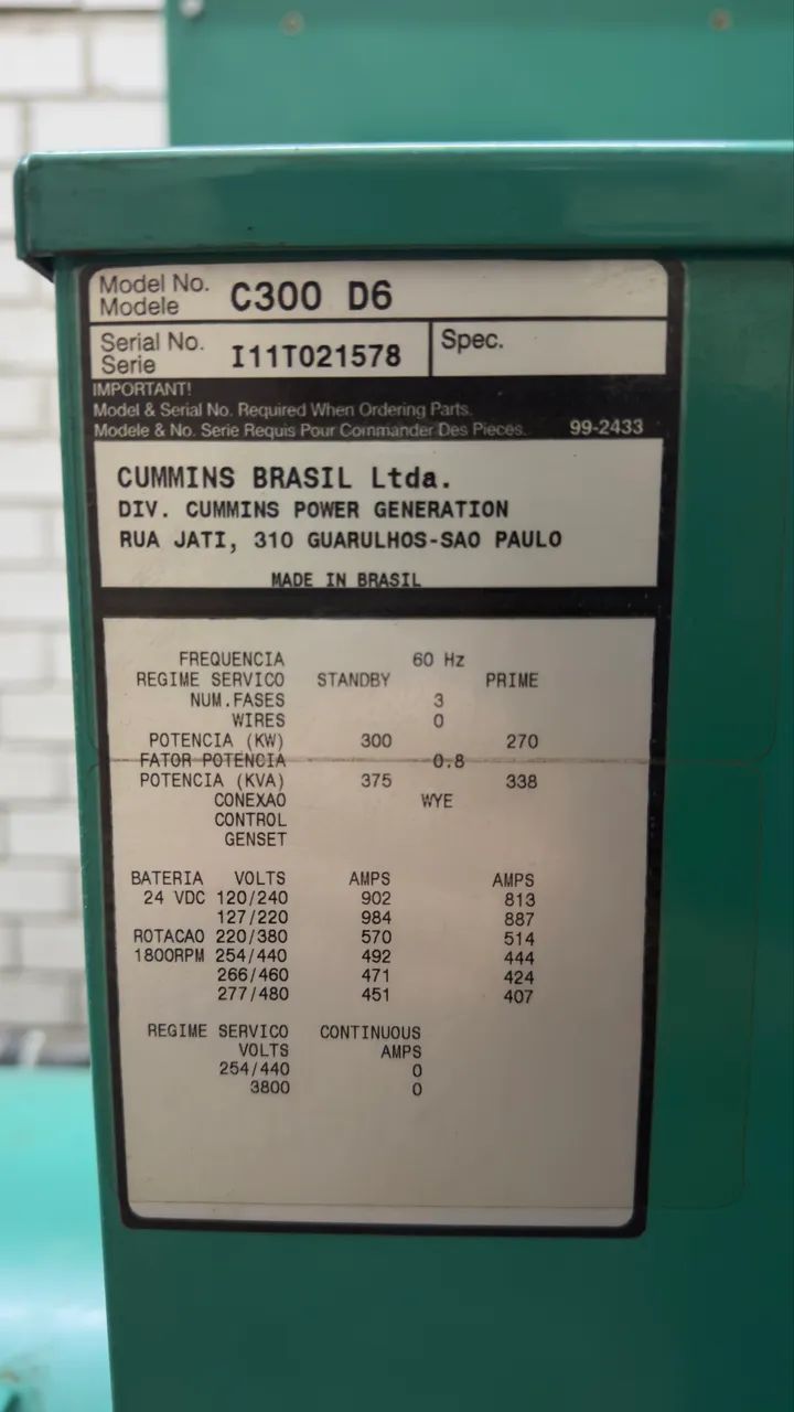 Gerador de energia 375 kVA Cummins e Stamford - Foto 3