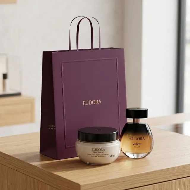 Kit Presente Eudora Velvet Sensual Perfume + Hidratante 250g - Foto 2