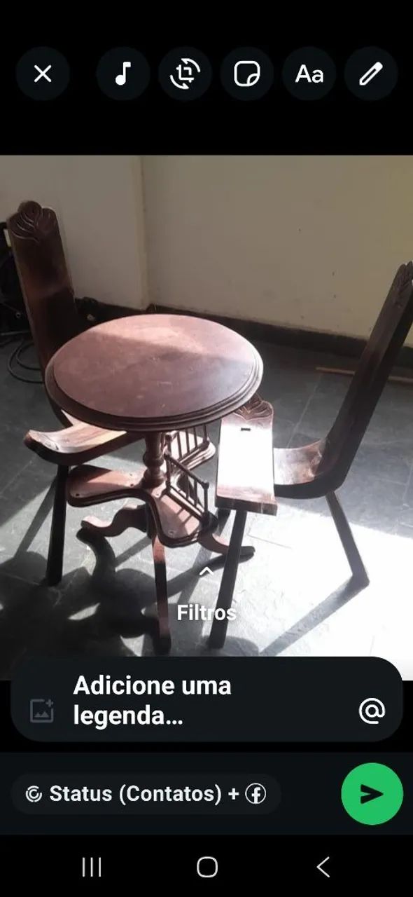 Conjunto mesa com cadeiras bacalhau 