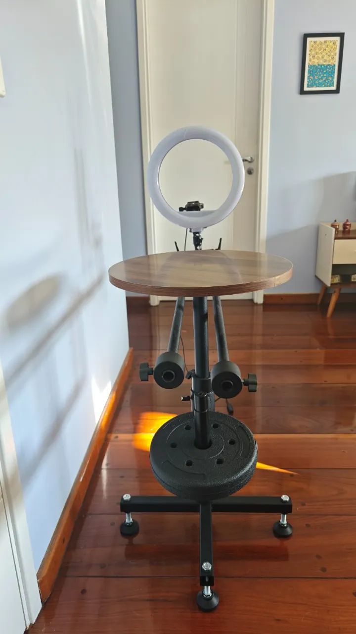 Plataforma 360° para Fotos e Vídeos de produtos com Ringlight Diversas regulagens - Foto 4