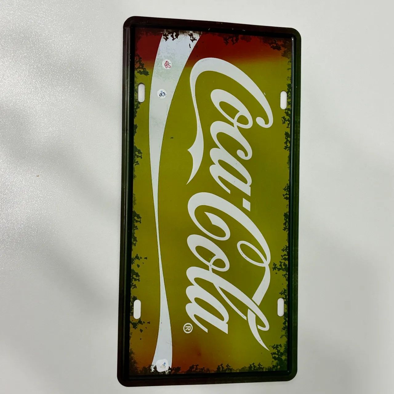 Placa de carro para quem é fã da coca cola 