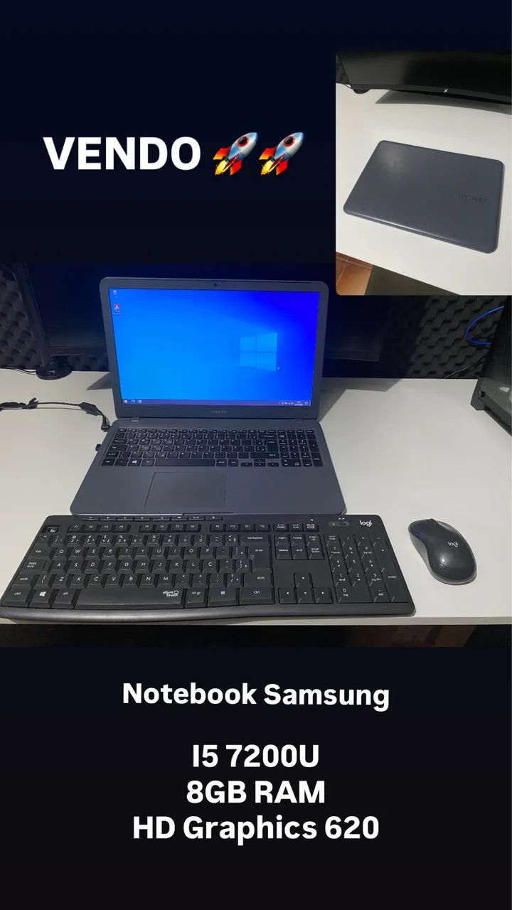 Notebook Samsung 8gb ram i5 7200u