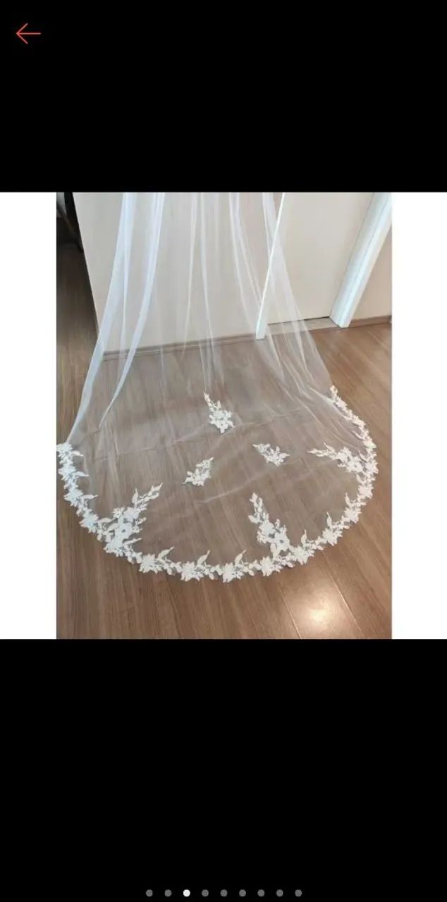 VENDO VESTIDO E VÉU DE NOIVA  - Foto 4