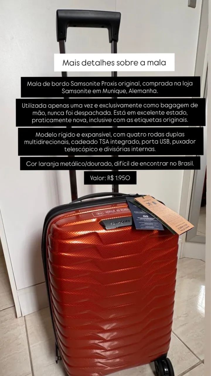 Mala de bordo Samsonite 