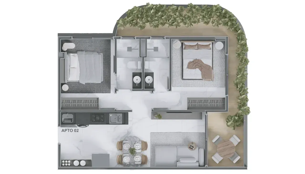 PLANTA 55m²