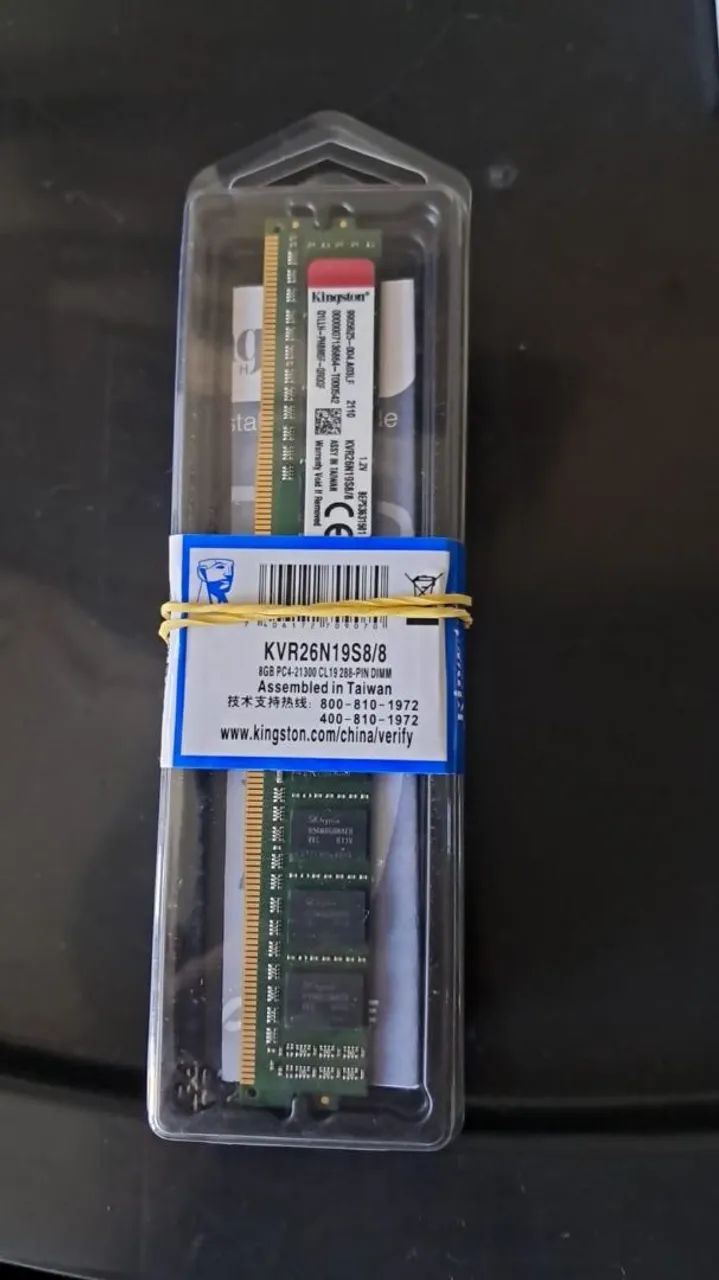 Memória DDR4 8GB KINGSTON - Lacrada