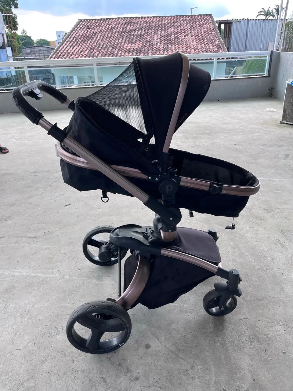 CARRINHO DZIECO ROSE COM BEBE CONFORTO E BASE  - Foto 4
