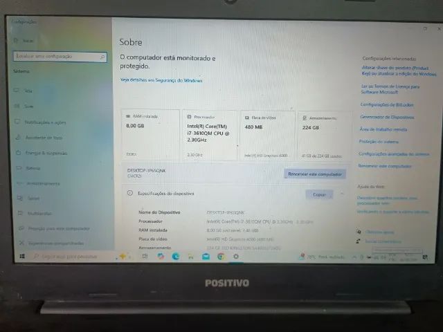 Notebook Positivo Intel® Core? i7-3610QM 8GB SSD 240GB   - Foto 3