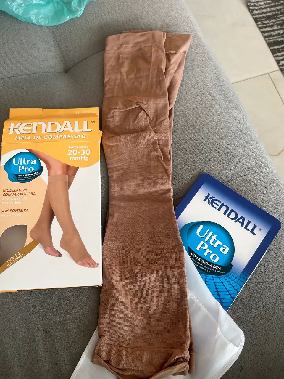 Meia Kendall 3/4 M 20-30 nova 35,00 - Foto 3