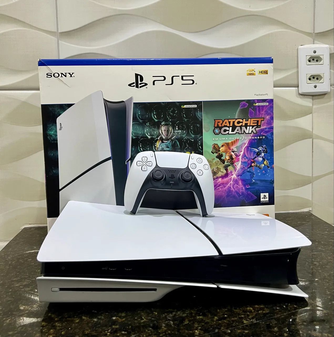 PS5 SLIM 1T COM LEITOR DE DISCO  - Foto 4