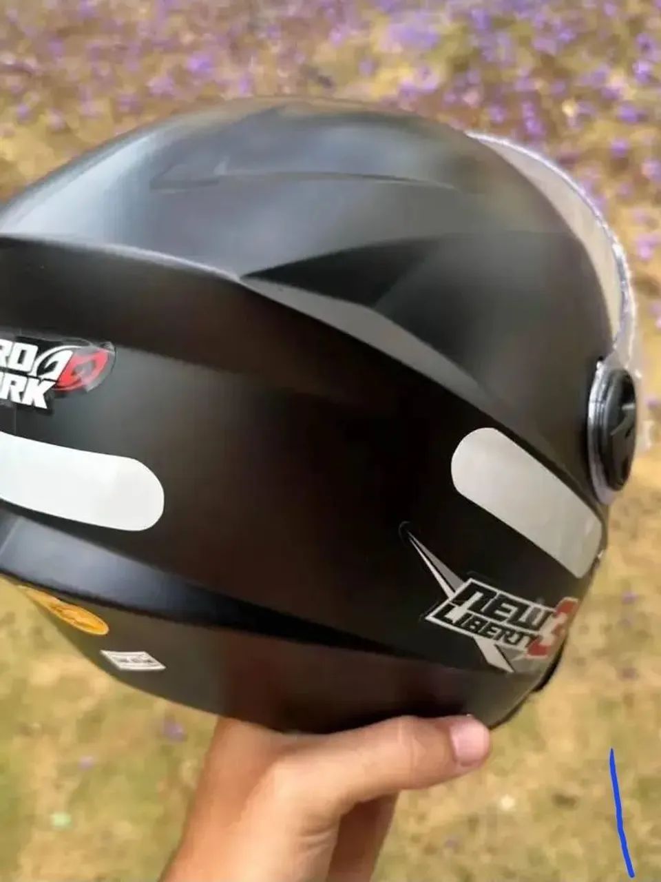 Capacete new libert3 preto fosco - Foto 2