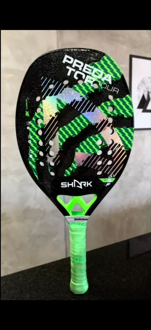 Raquete Beach Tennis Shark Predator Tour 2023 20mm - Foto 4