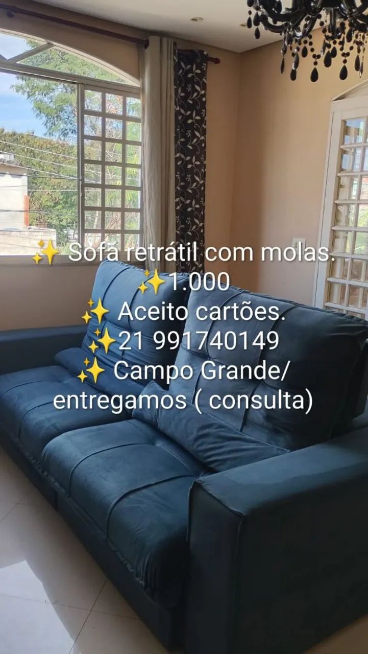 Sofá retrátil de 3 lugares463752733006254081