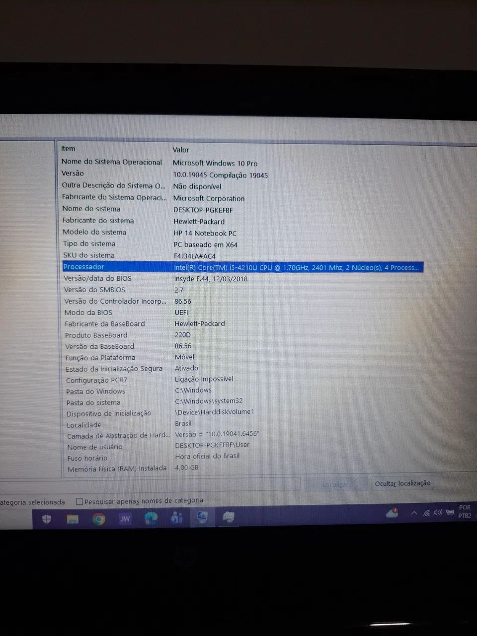 Notebook HP 14 Intel Core i5 com Windows 10 Pro - Foto 3