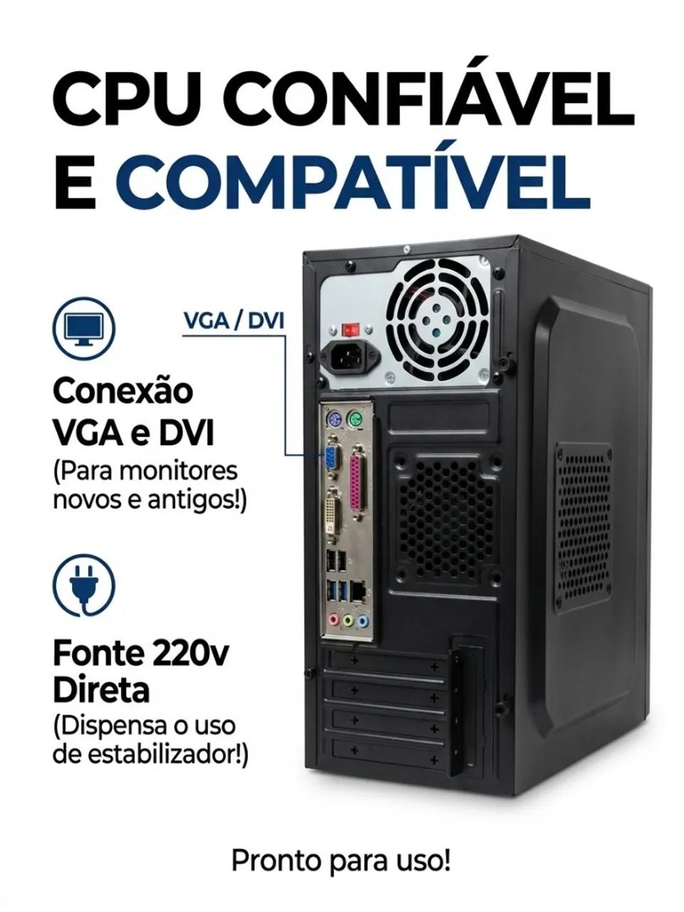 CPU i3 8GB SSD 120GB - Foto 2