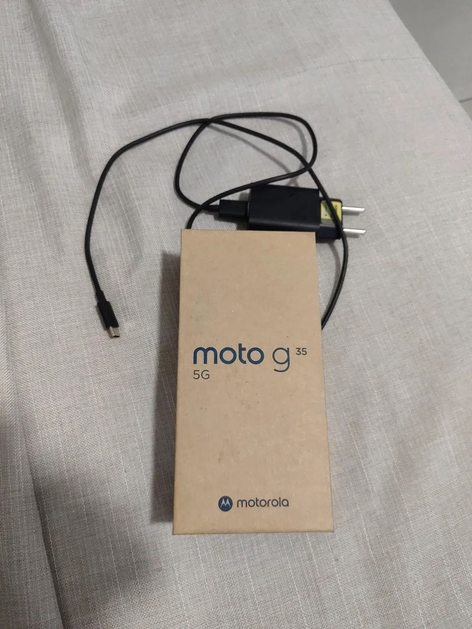 Carregador Original Motorola G35 + caixa