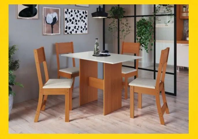 Mesa de Jantar com Cadeiras Nova65704316528259120