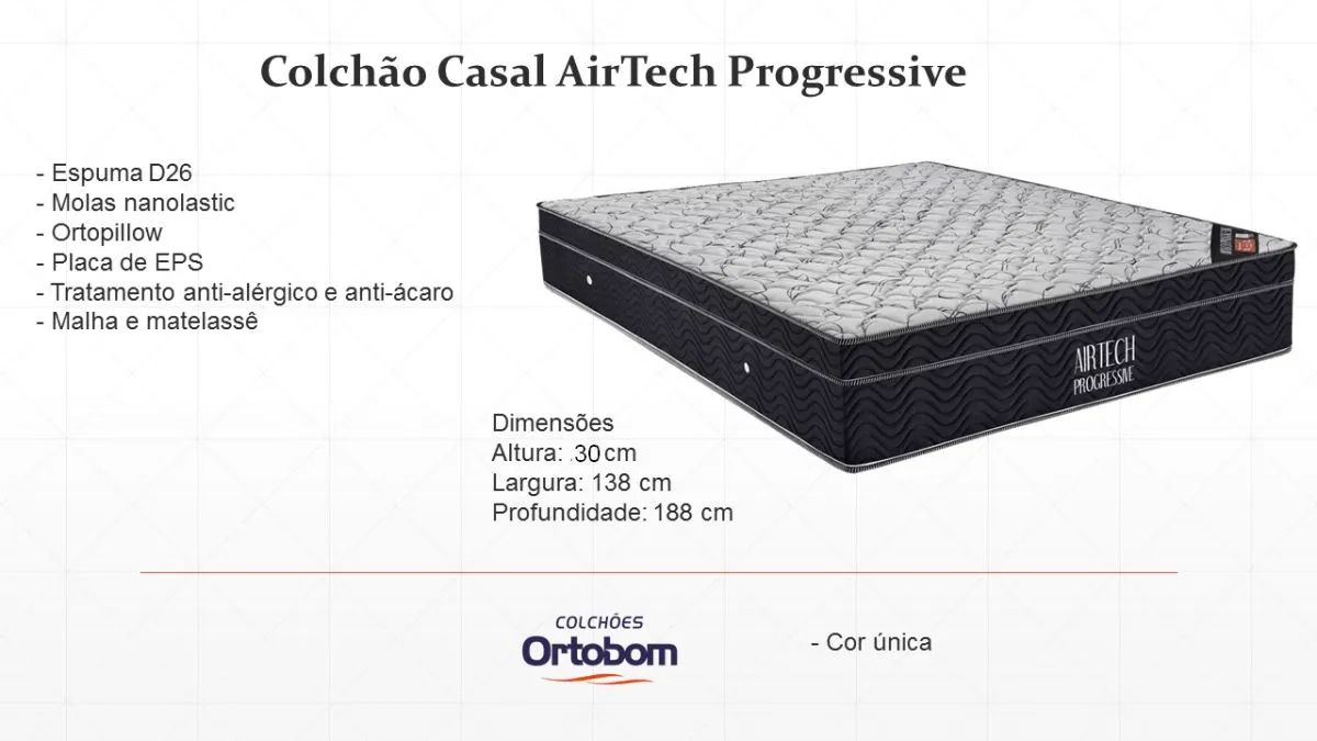Colchão casal Ortobom Airtech progressiva molas / pague na entrega  - Foto 2