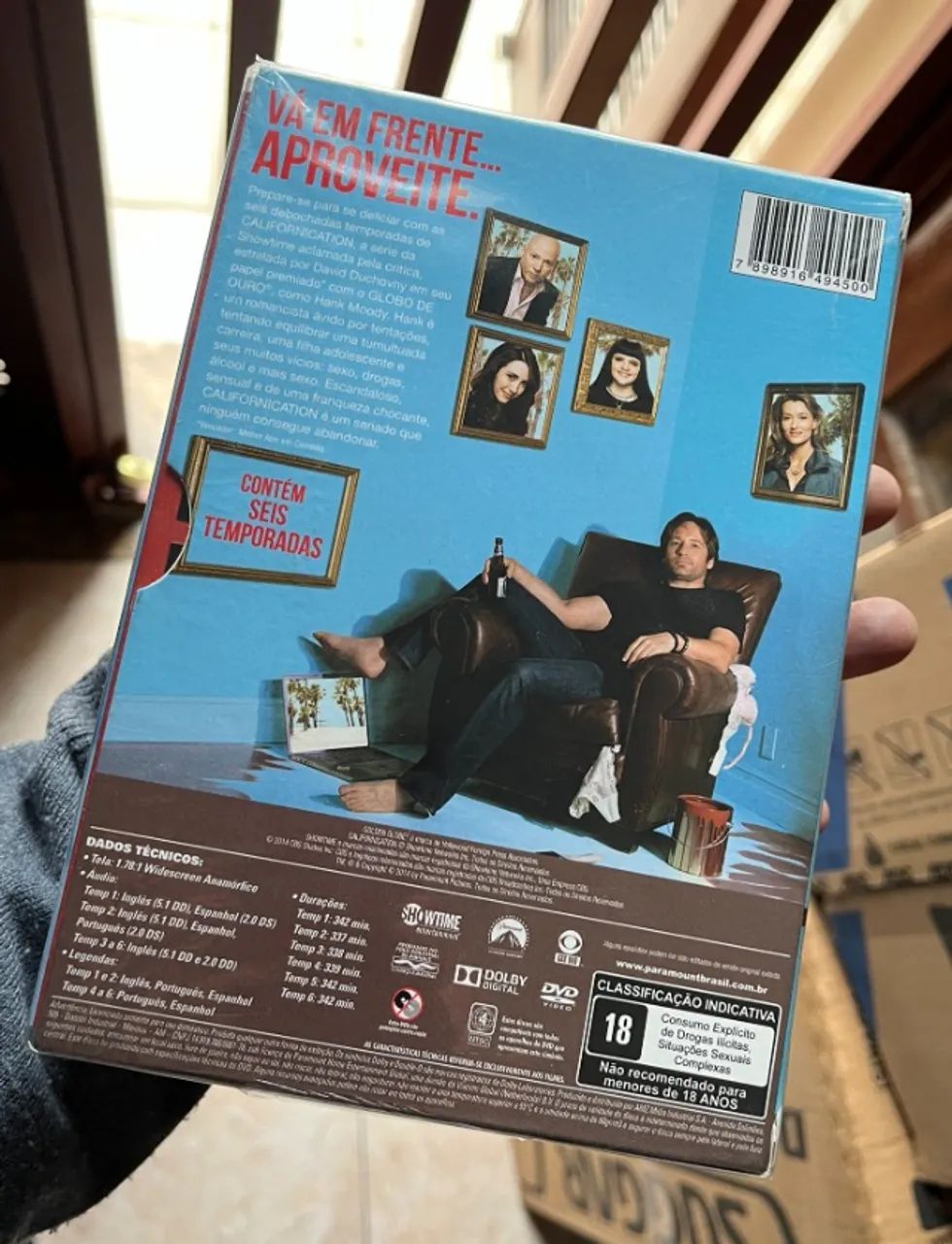 Box original Serie Californication 1ª a 6ª temporadas - em Dvd - Novo - Foto 2