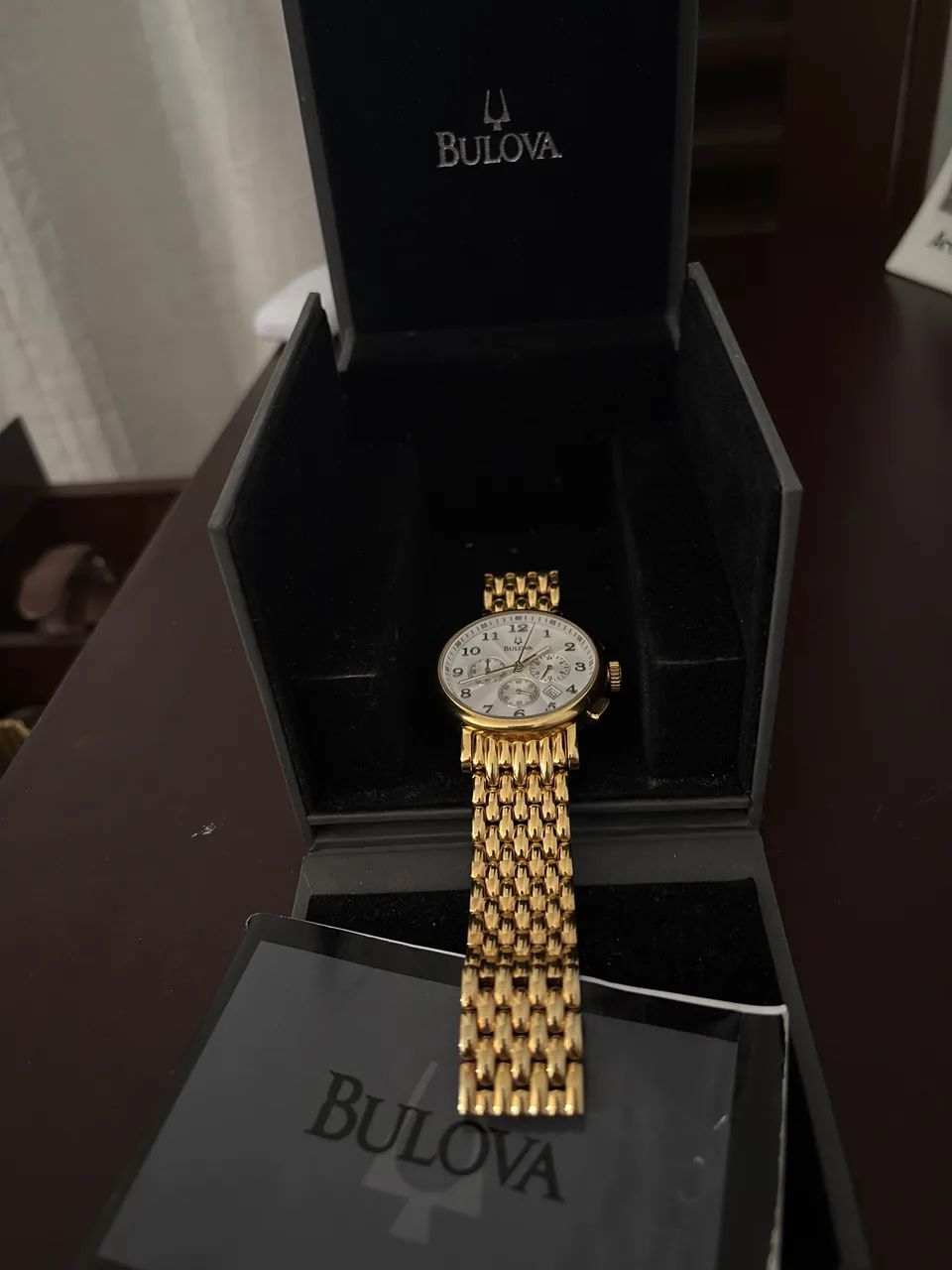 Relógio Bulova Dourado Cronógrafo - Original - Semi Novo  - Foto 4