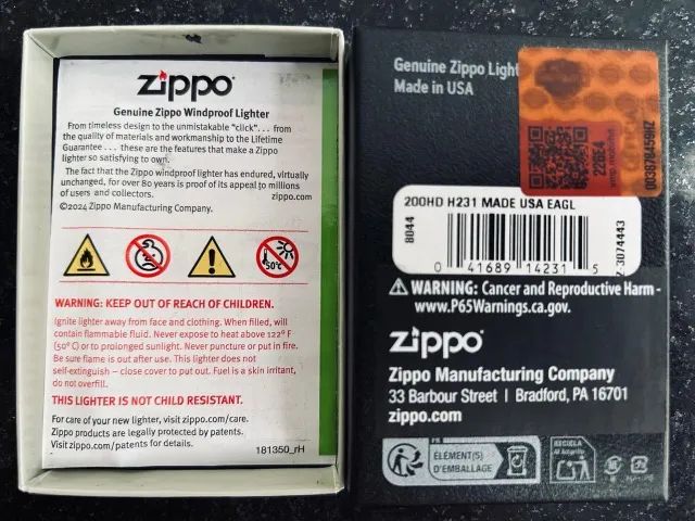 Isqueiro Zippo Harley Davidson Made USA Eagle H-D 200HD H231 - Foto 2