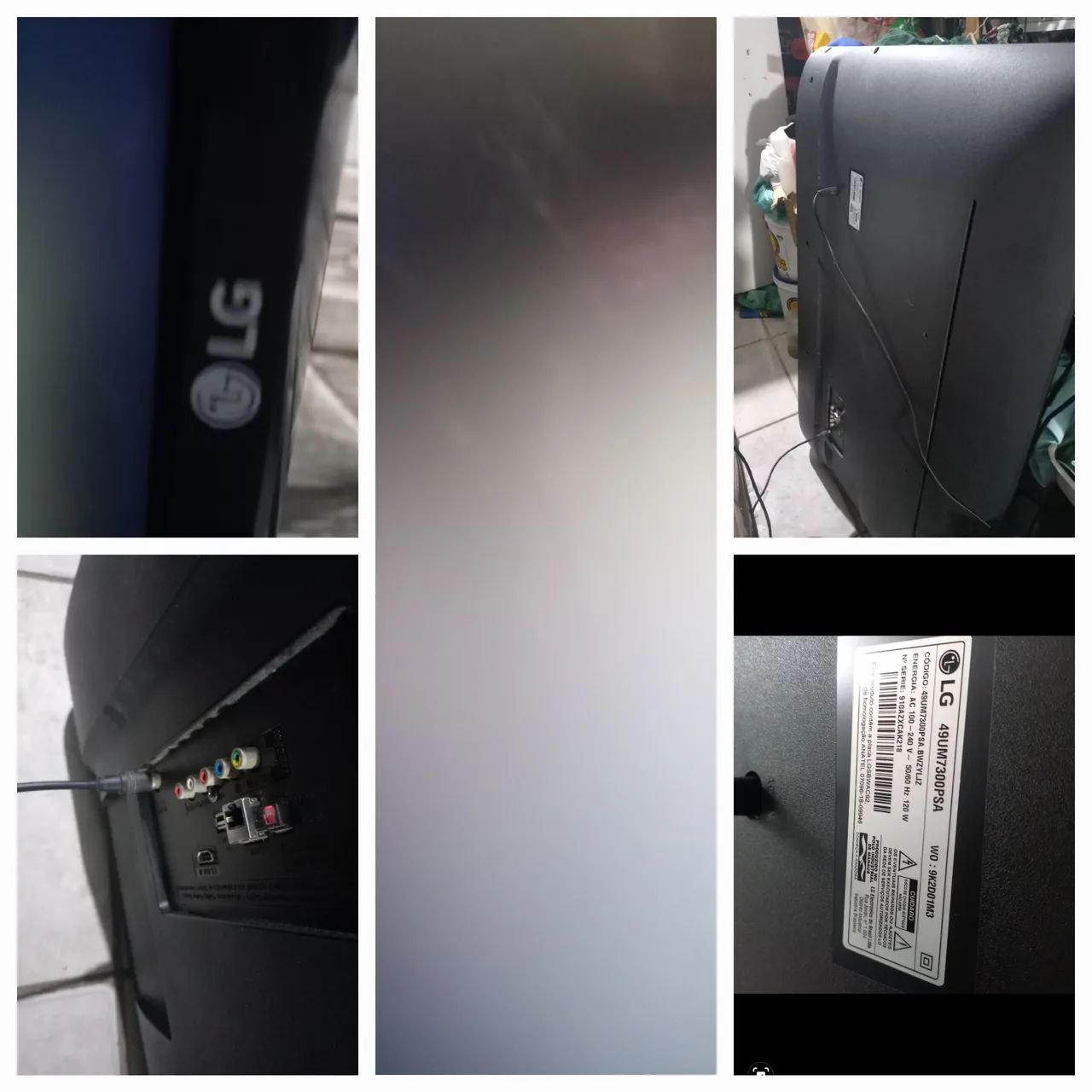 Tv LG 49, tela apagada. 