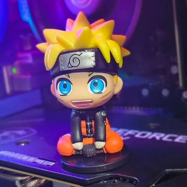 Mini Bonecos Naruto Kakashi Sasuke Anime 9cm Decoração Setup - Foto 2