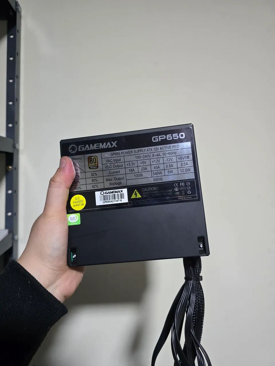 FONTE 650W GAMEMAX 80 PLUS BRONZE - Foto 3