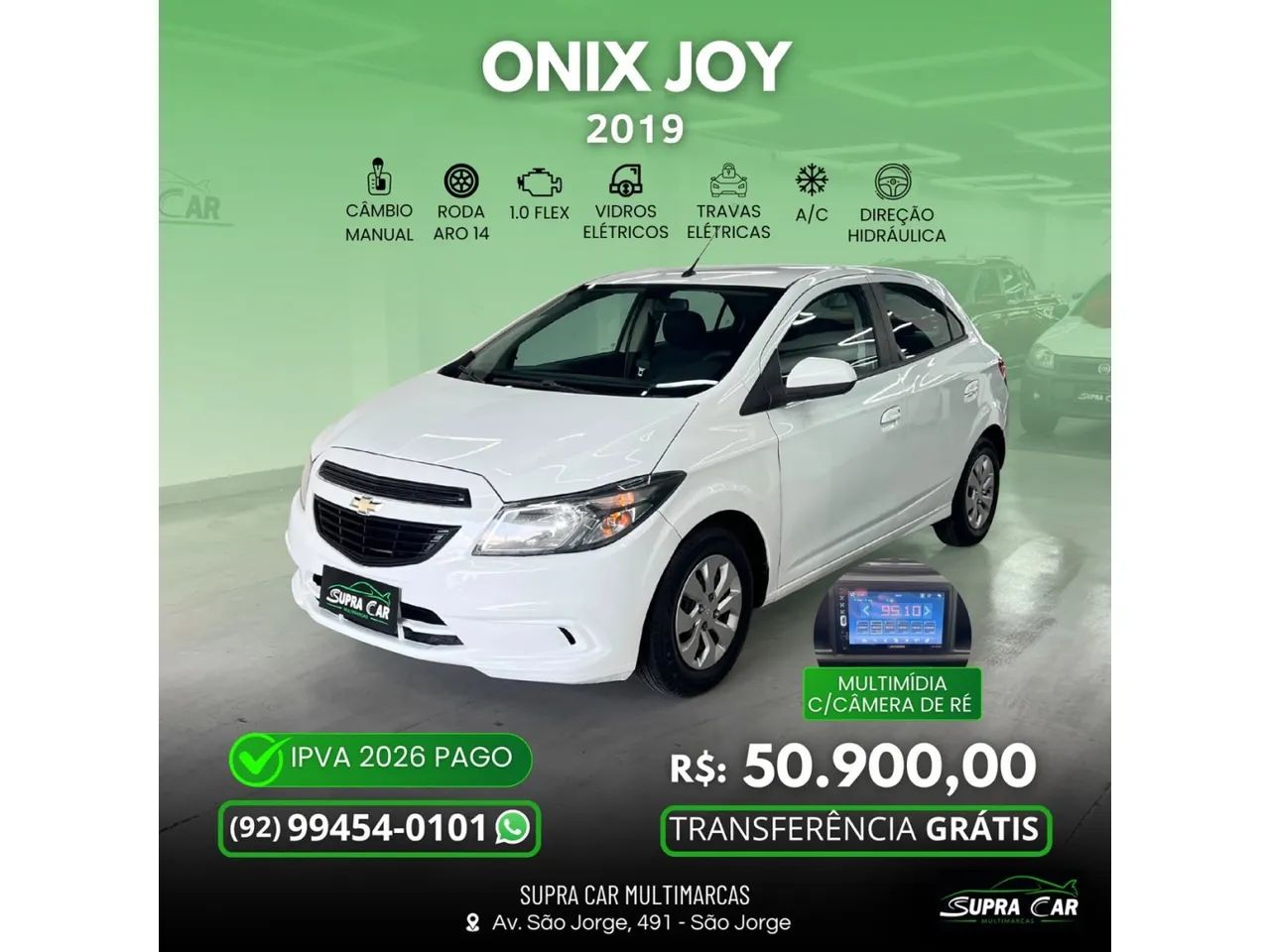 Chevrolet Onix ONIX HATCH Joy 1.0 8V Flex 5p Mec. 2019