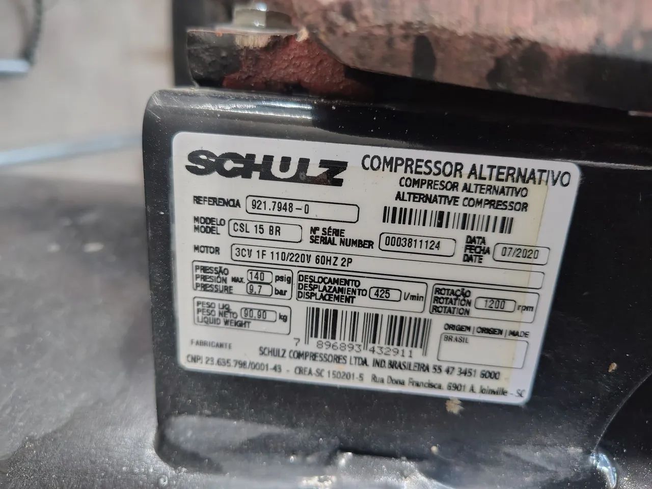 Compressor Schulz 15 pés 200 litros - Foto 2