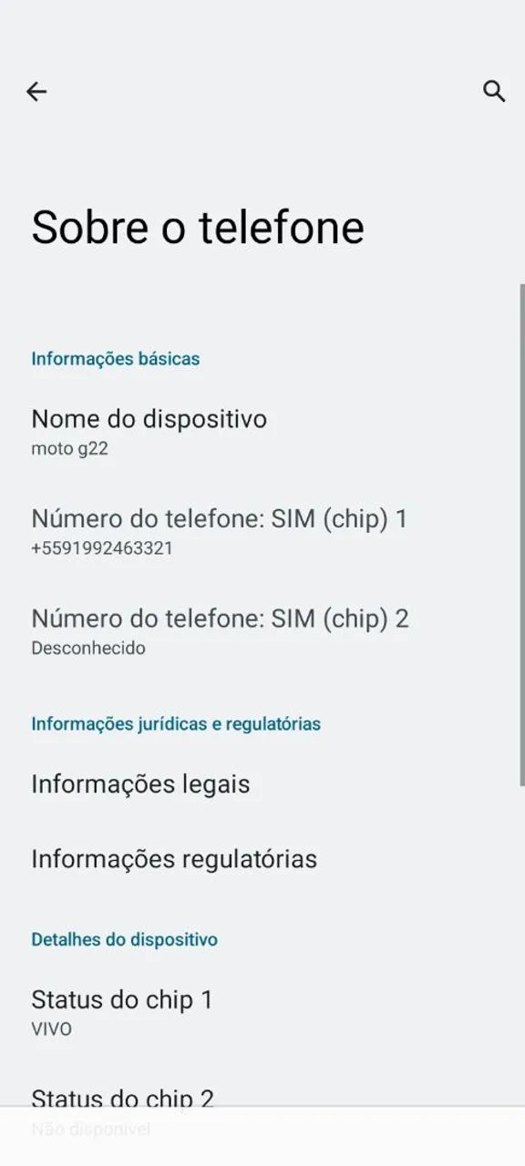 Celular MotoG22
