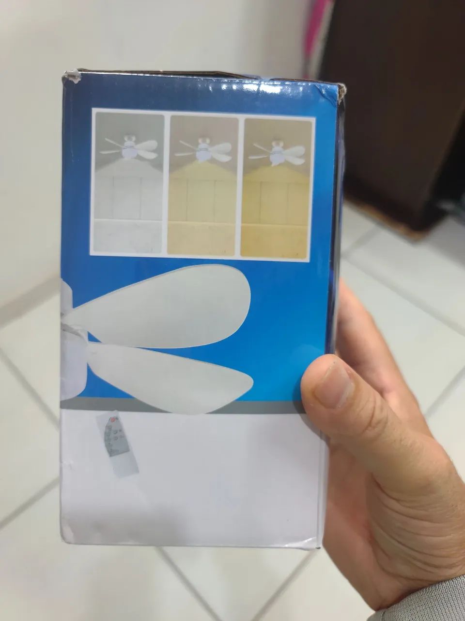 Ventilador de teto com lâmpada e controle  - Foto 3