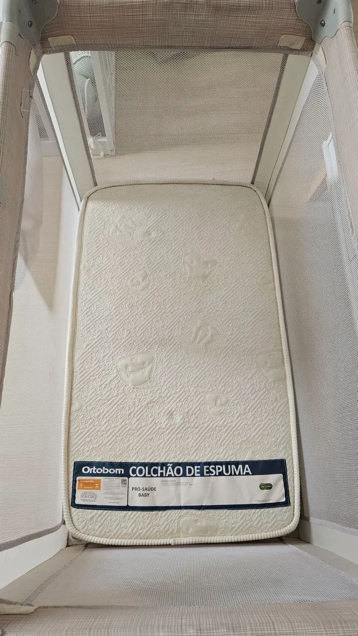 Berço Mini Play da marca Safety 1st + colchão Ortobom - Foto 2