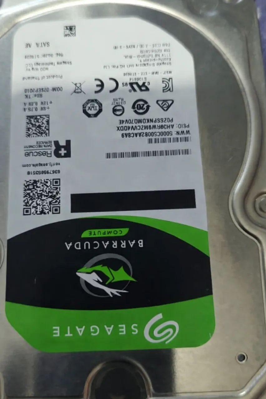HD Interno Seagate Barracuda Compute 6TB - SATA - Armazenamento