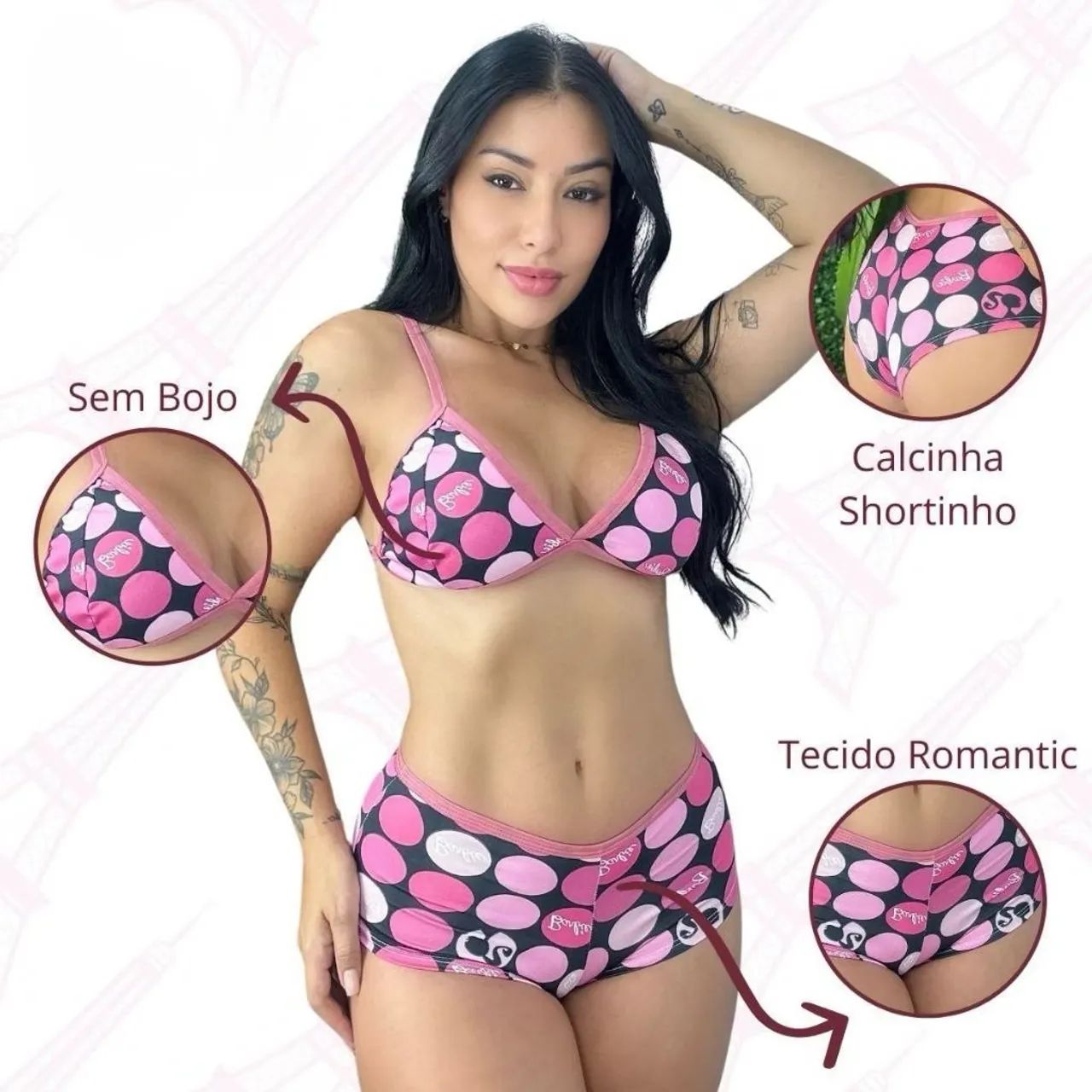 Conjunto Calesson Sutia Shortinho Estampado. - Foto 3