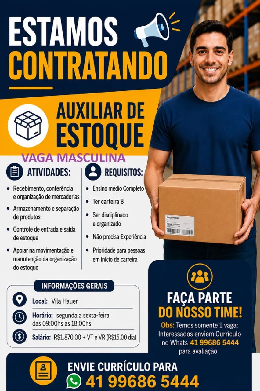 Auxiliar de Estoque